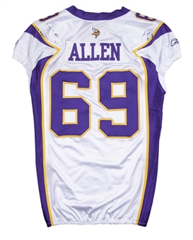 2009 Jared Allen Game Used Minnesota Vikings Road Jersey Photo Matched to 3 Games 